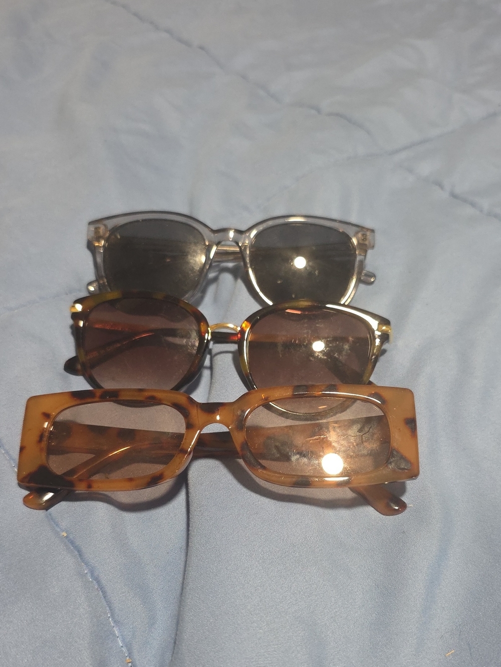 Tortoiseshell Rectangular Women's Sunglasses - Brown